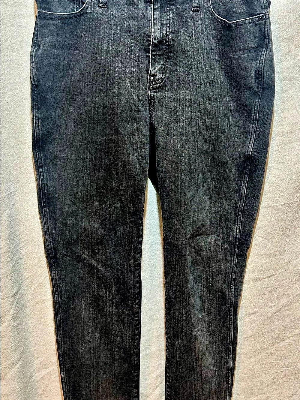 Madewell Skinny Jeans Black Waist 32 Curvy Stovepipe Pants Stretch Den